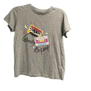 Disney Pixar UT Toy Story Woody Bo Peep Casette Tape t-shirt Small